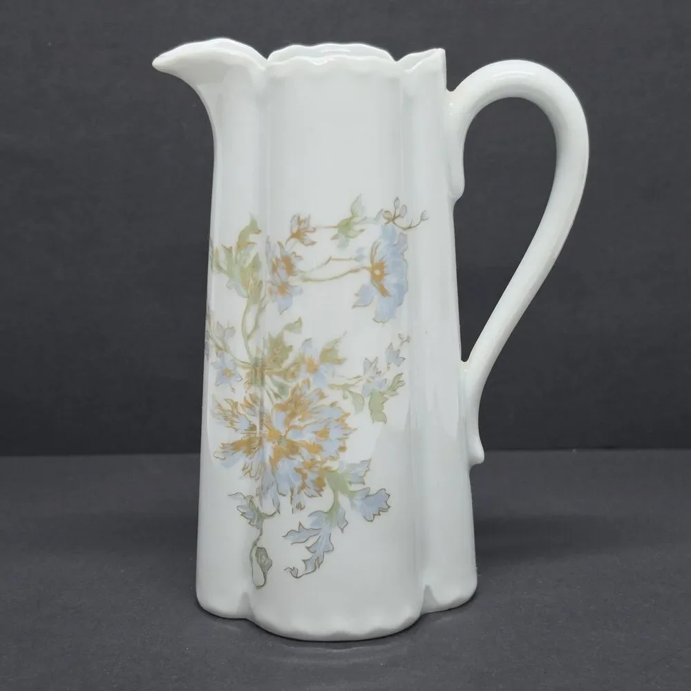 Vintage Haviland Limoges France Creamer Cornflower Blue Floral Pattern